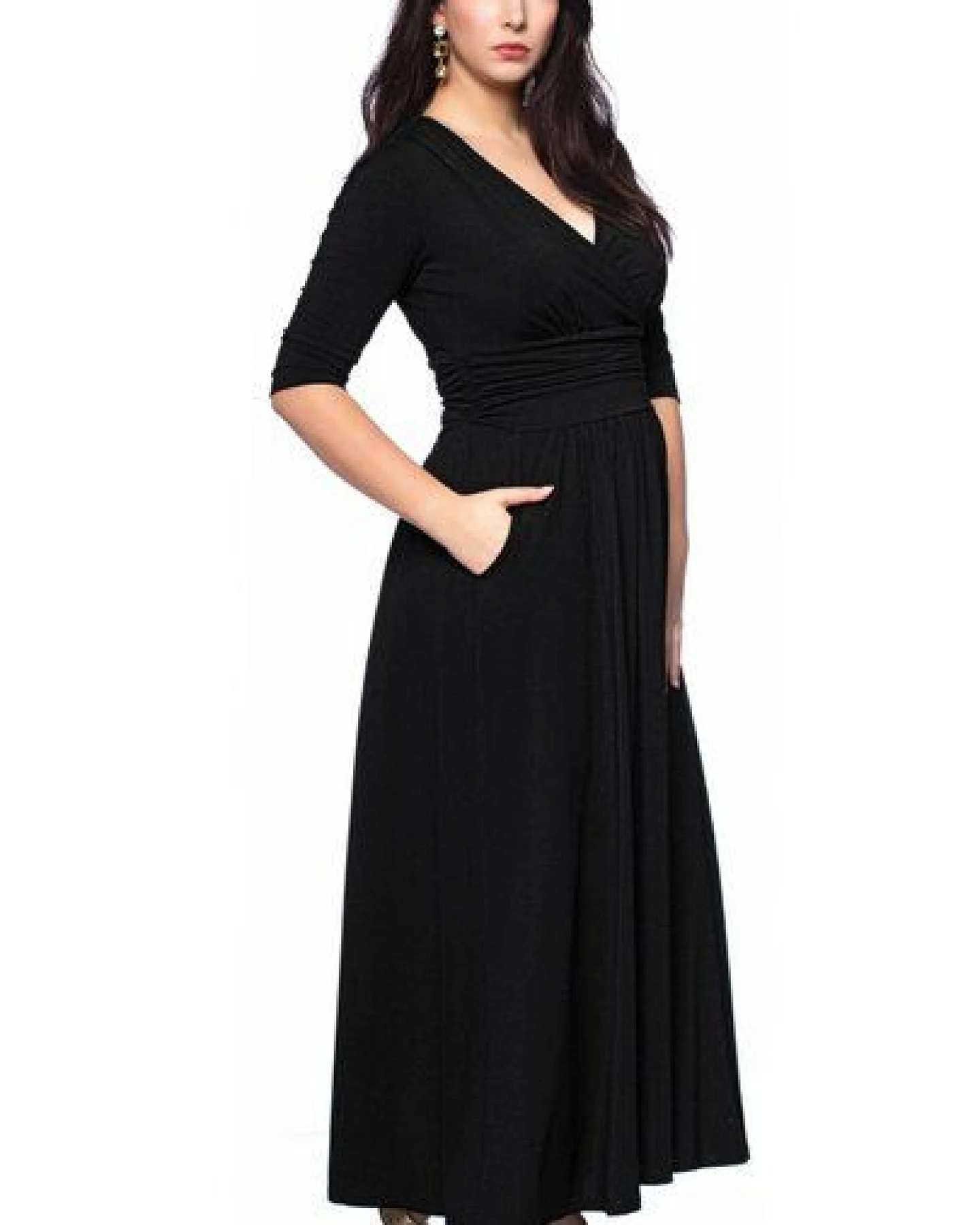 Ingoria PANDORA Maxikleid 3/4 Arm (Uni) – Ansicht 3
