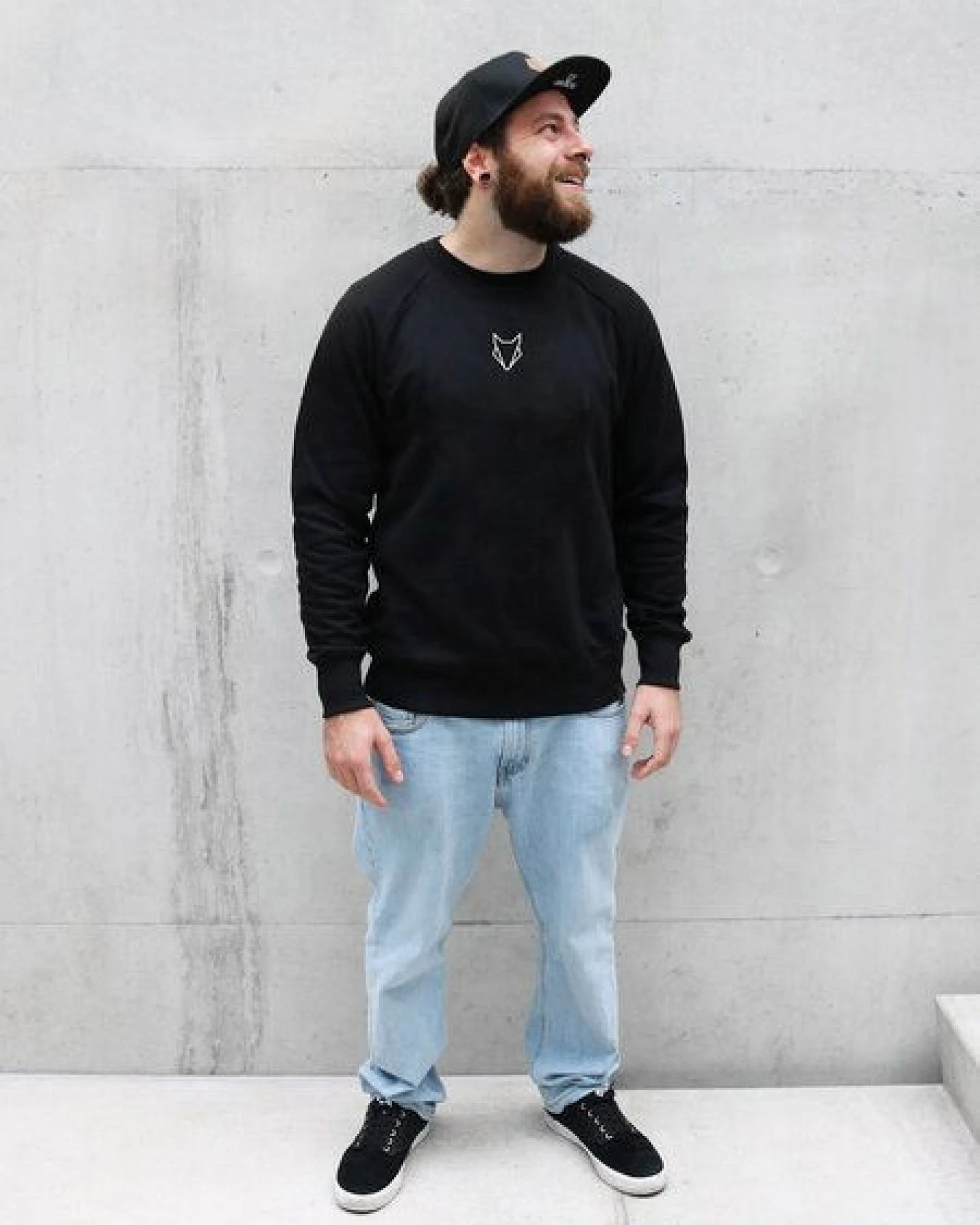 Pullover Fuchs Unisex black VEROIKON – Ansicht 4