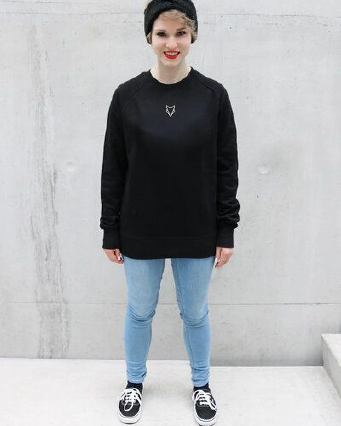 Pullover Fuchs Unisex black VEROIKON – Ansicht 2