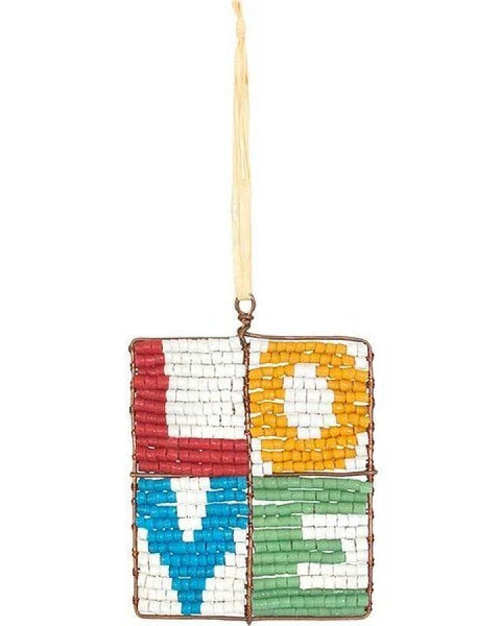 Global Mamas Upcycling Christbaumschmuck - LOVE & HOPE - Rainbow Dekoanhänger