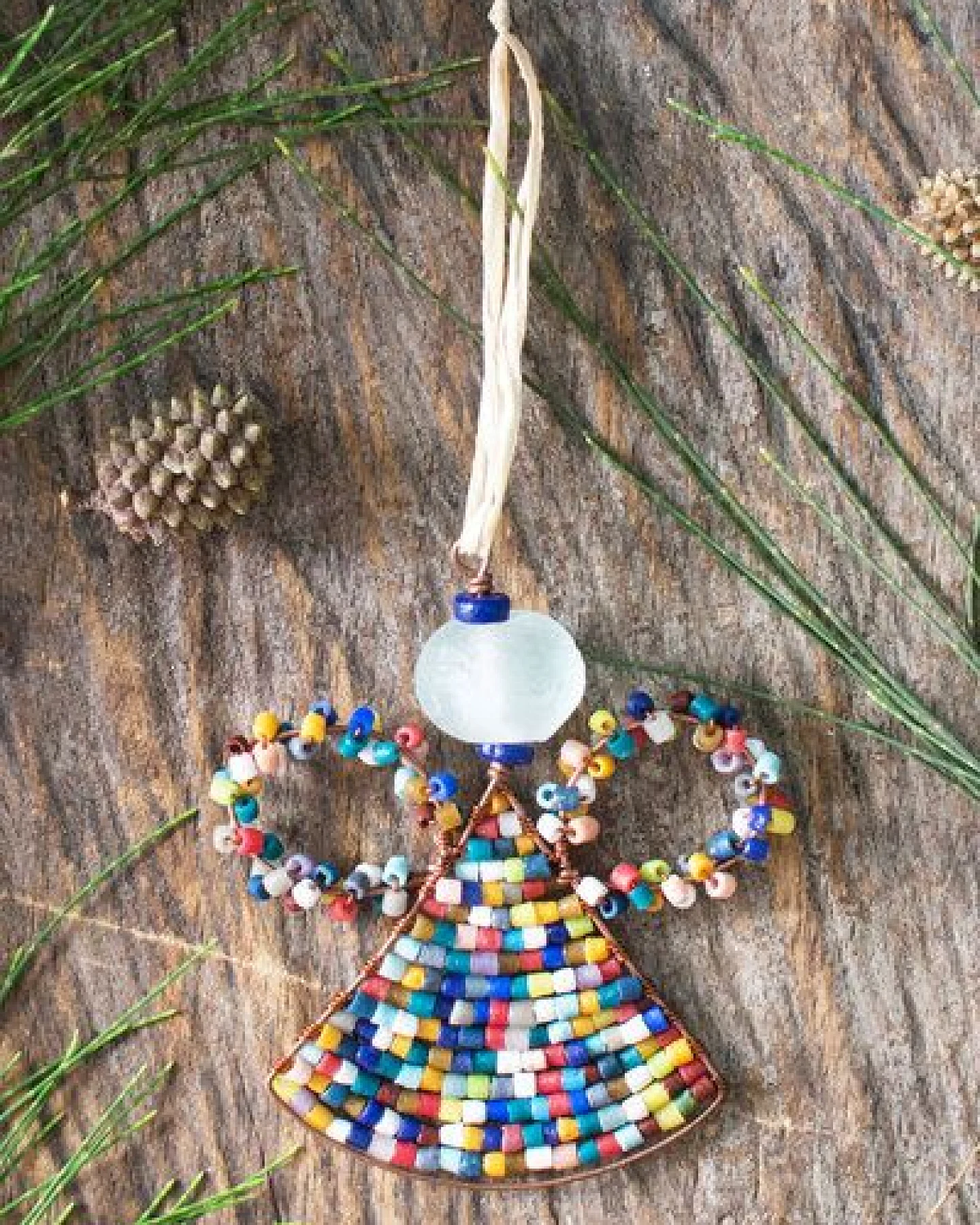 Global Mamas Upcycling Christbaumschmuck - Angel - Rainbow - Weihnachten - Geschenkdeko - Weihnachtsdeko – Ansicht 2