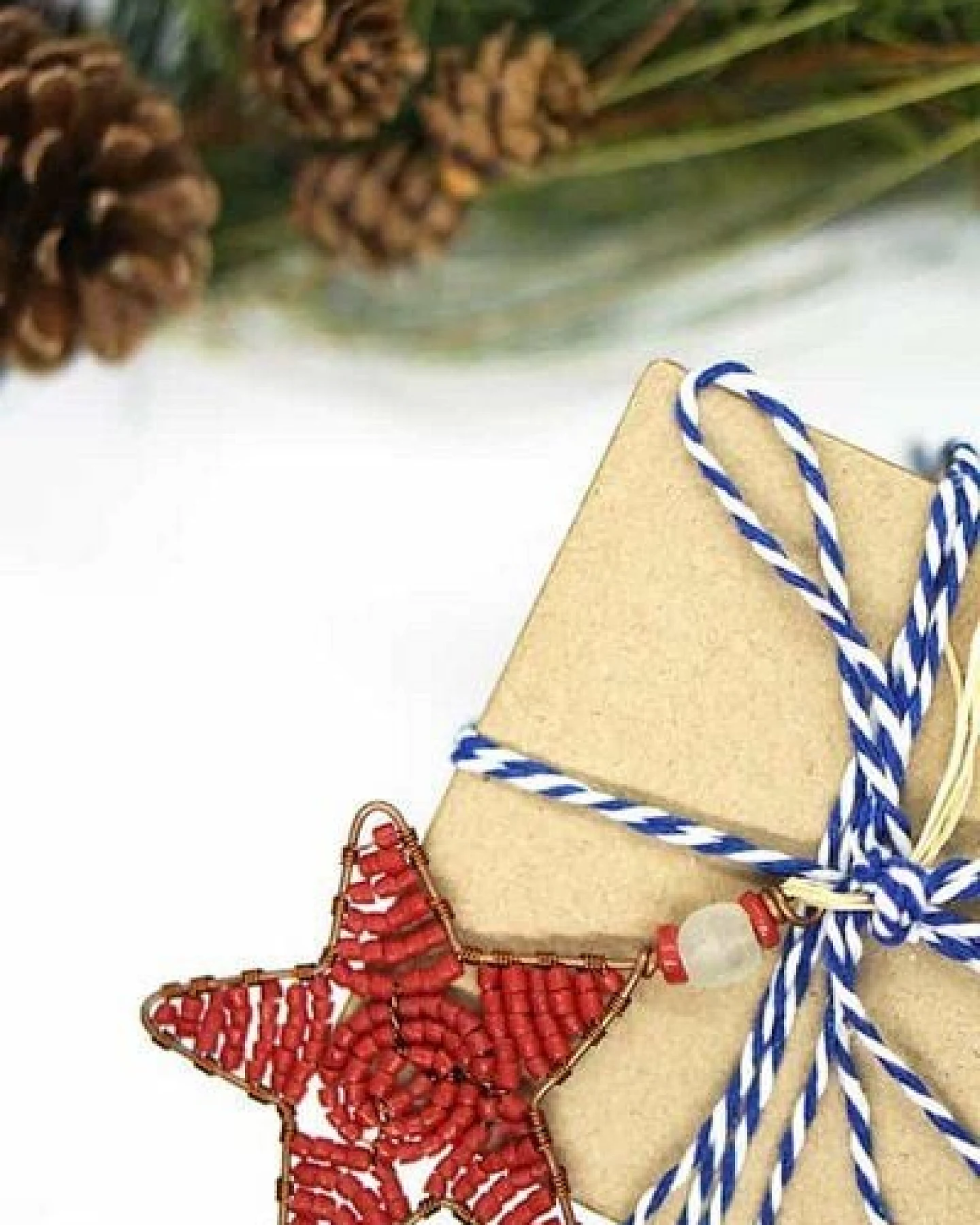 Global Mamas Upcycling Christbaumschmuck - Weihnachtsstern - S/L - Rainbow/Weiß/Rot - Weihnachten - Geschenkdeko - Weihnachtsdeko – Ansicht 3