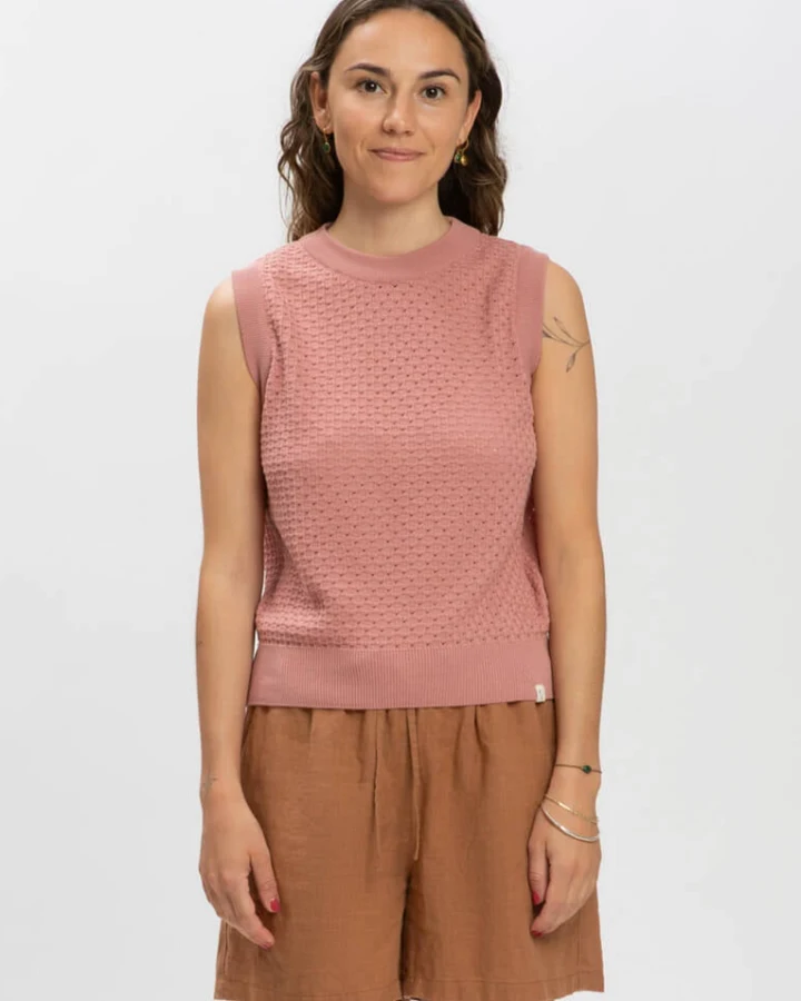 MATONA Damen vegan Strickoberteil Dusk Pink