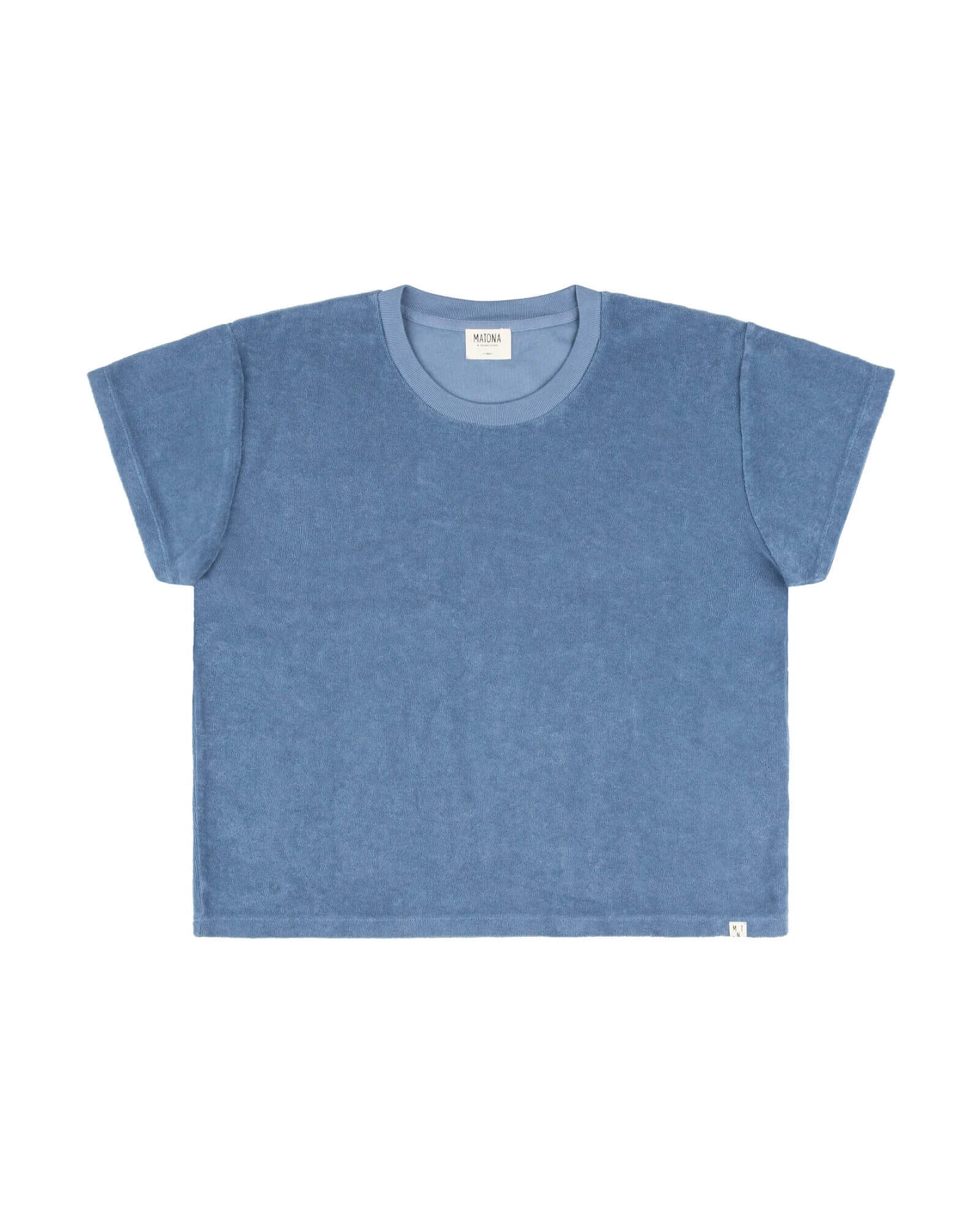 MATONA Damen vegan Frottee T-Shirt Dusk Blue – Ansicht 2