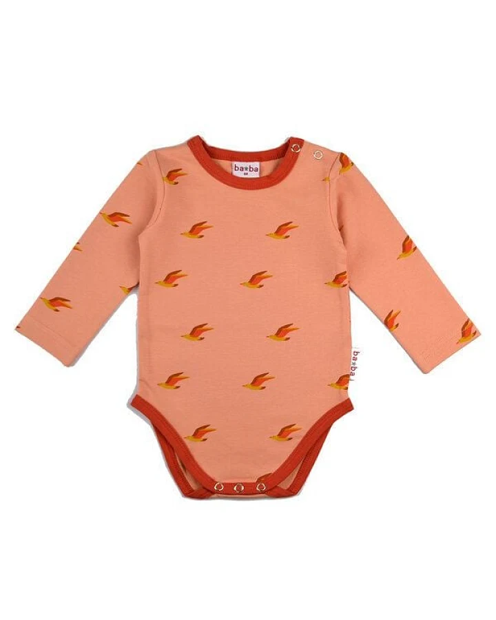 Baba Babywear Langarmbody Vögel