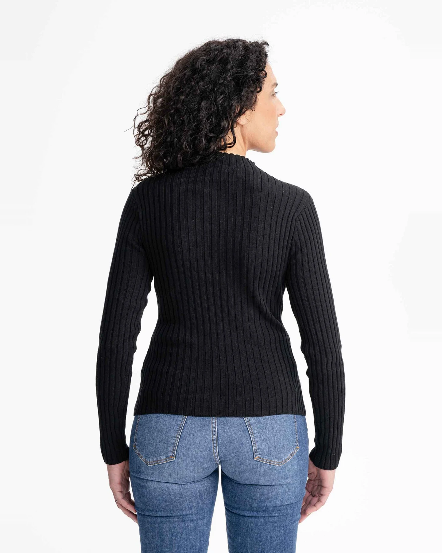 MELA Damen vegan Strickpullover Namari Schwarz – Ansicht 2