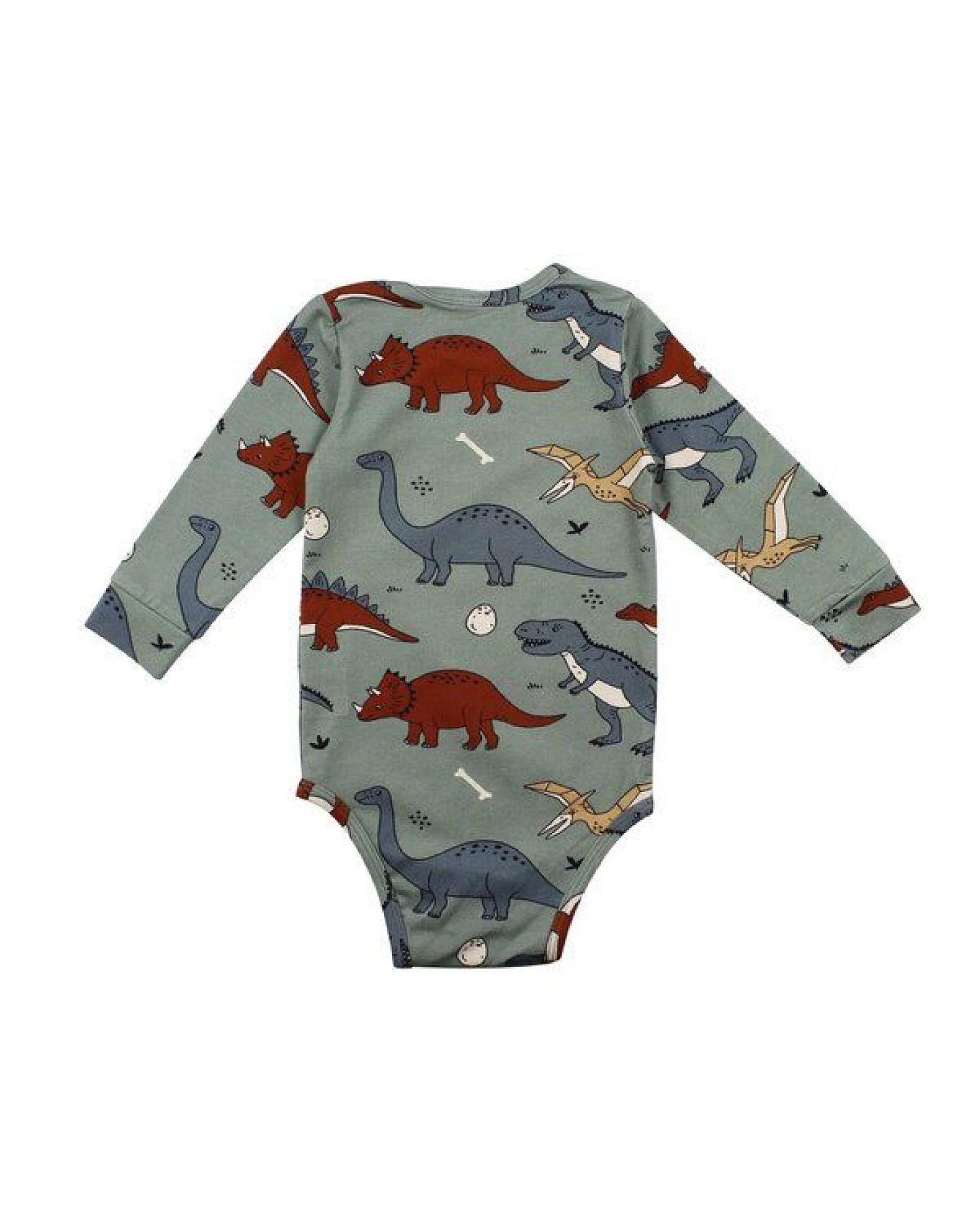 Langarm Baby Body *Funny Dinosaurs* GOTS Bio – Ansicht 2