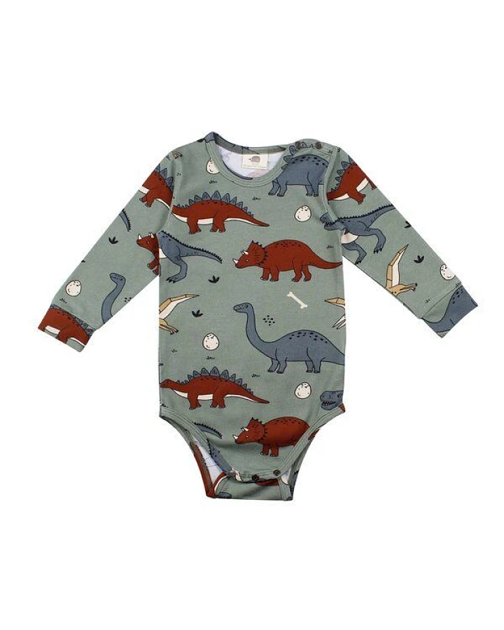 Langarm Baby Body *Funny Dinosaurs* GOTS Bio