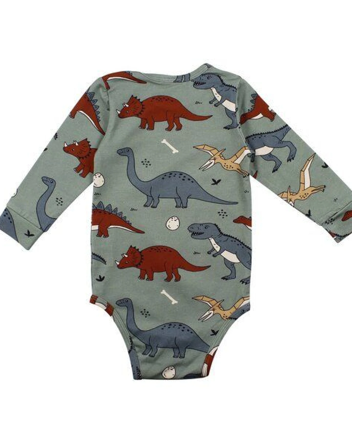 Langarm Baby Body *Funny Dinosaurs* GOTS Bio – Ansicht 2