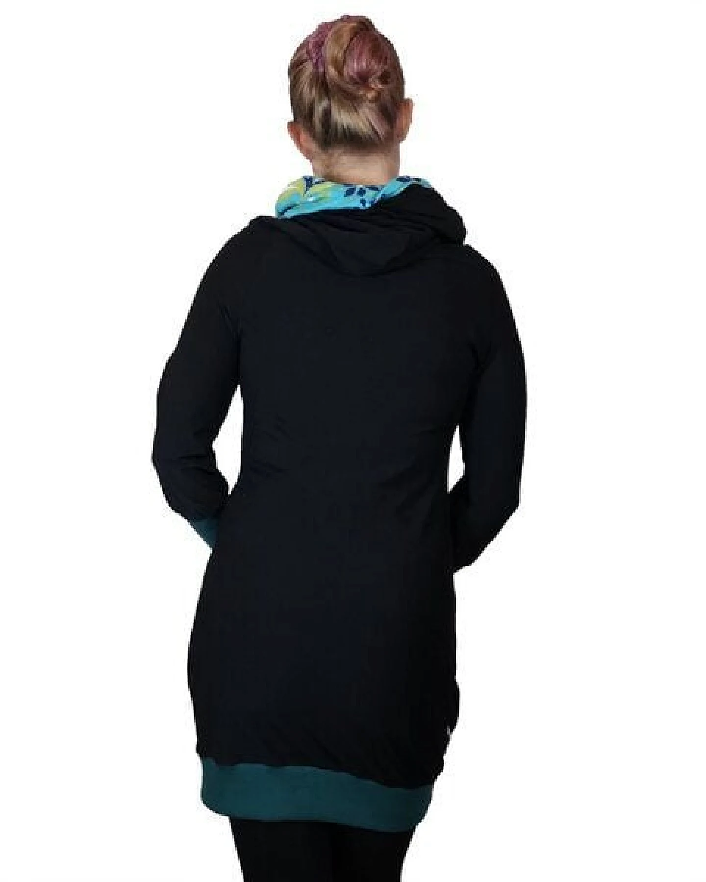 liebewicht Kapuzenkleid KapOn Jersey bunt/schwarz oder schwarz/bunt – Ansicht 3