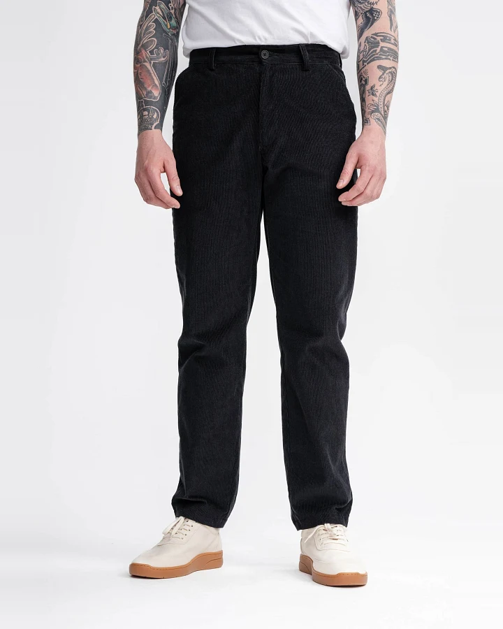 MELA Herren vegan Hose Corduroy Jivin Schwarz