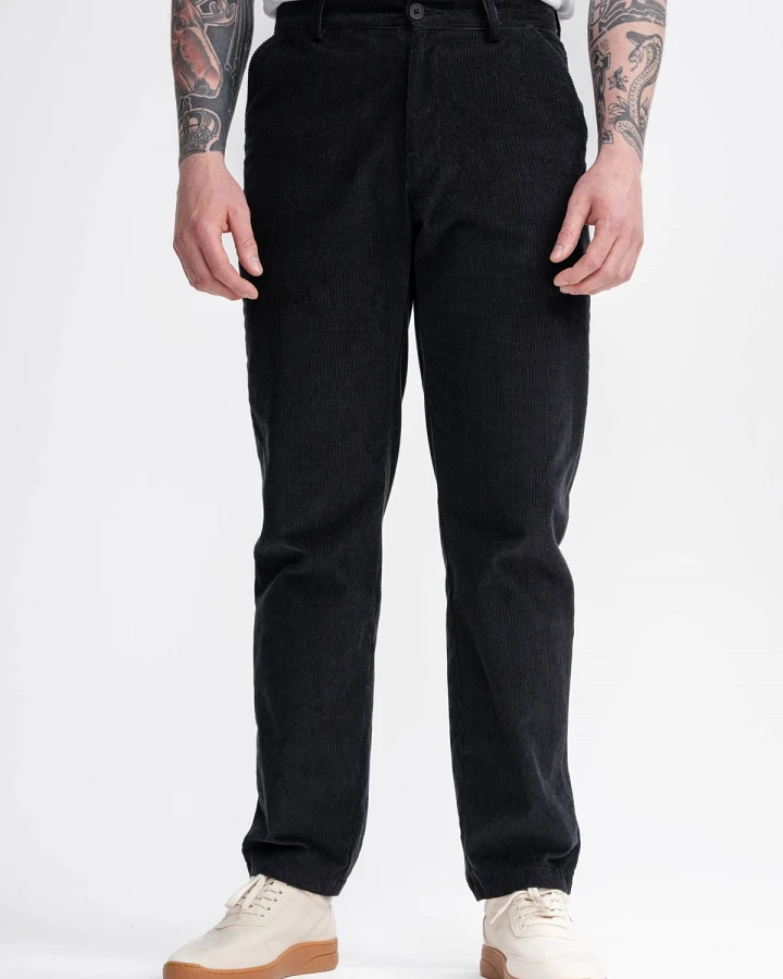 MELA Herren vegan Hose Corduroy Jivin Schwarz