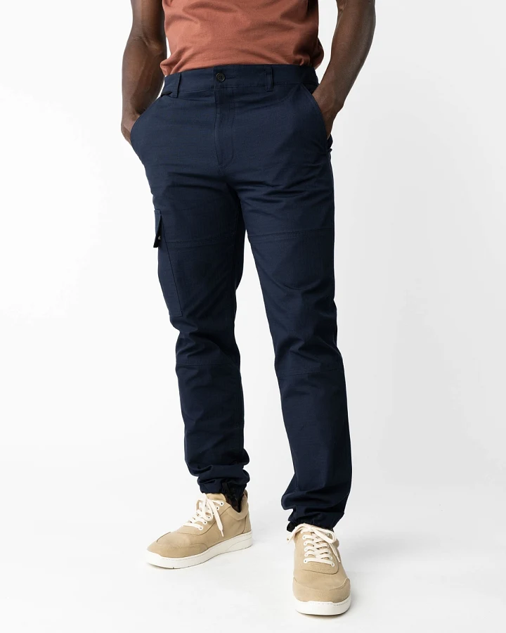 MELA Herren vegan Cargohose Rajesh Marineblau