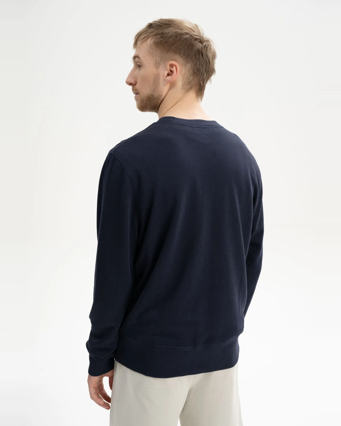 MELA Herren vegan Sweatshirt Adil Marineblau – Ansicht 2