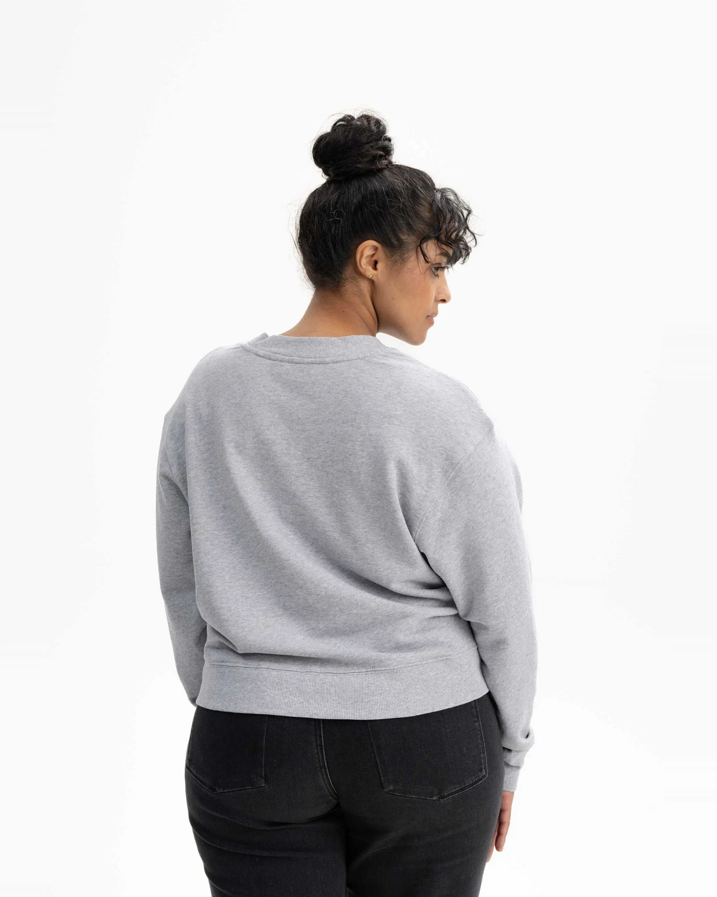 MELA Damen vegan Sweatshirt Rati Grau-Melange – Ansicht 2