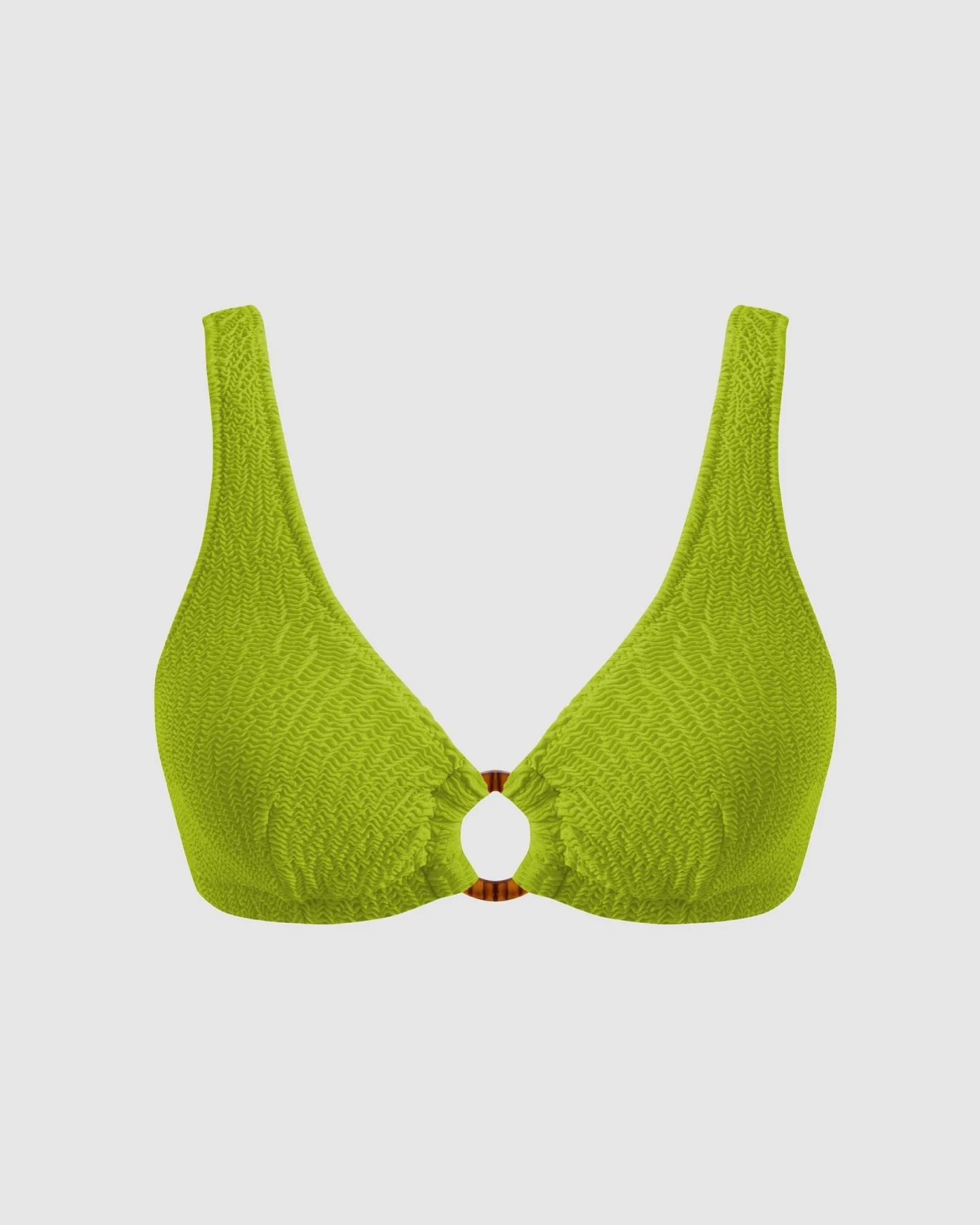 Understatement Damen vegan Bikinioberteil Ring Scoop Matcha Grün – Ansicht 2