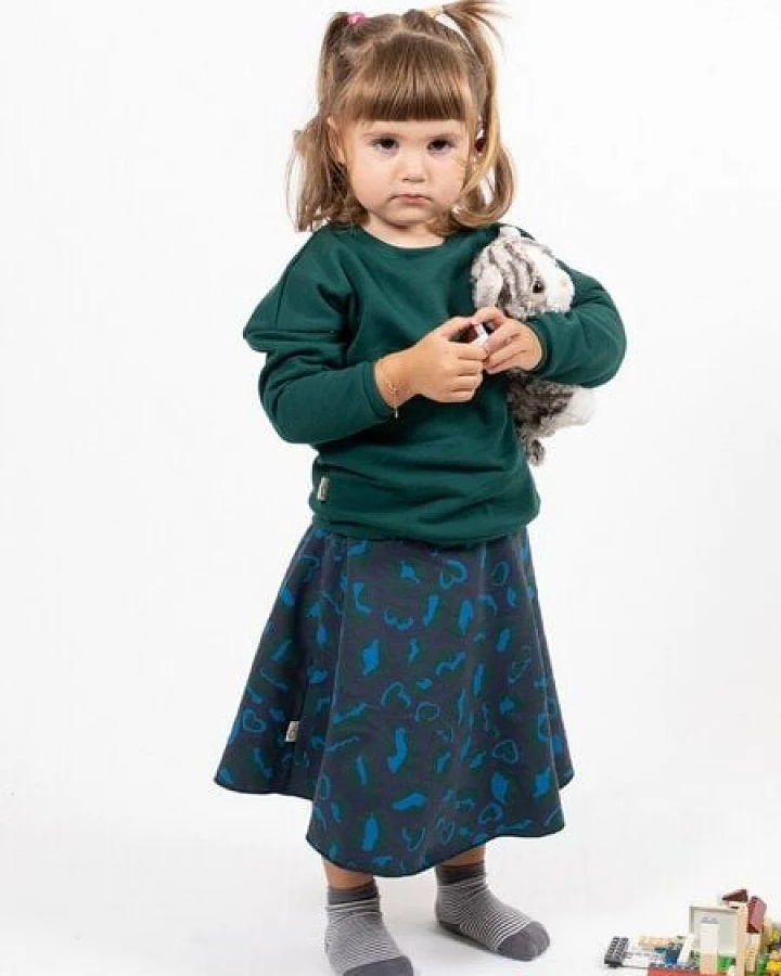 CORA happywear Mädchen Rock aus Bio-Baumwolle "Agata" blau