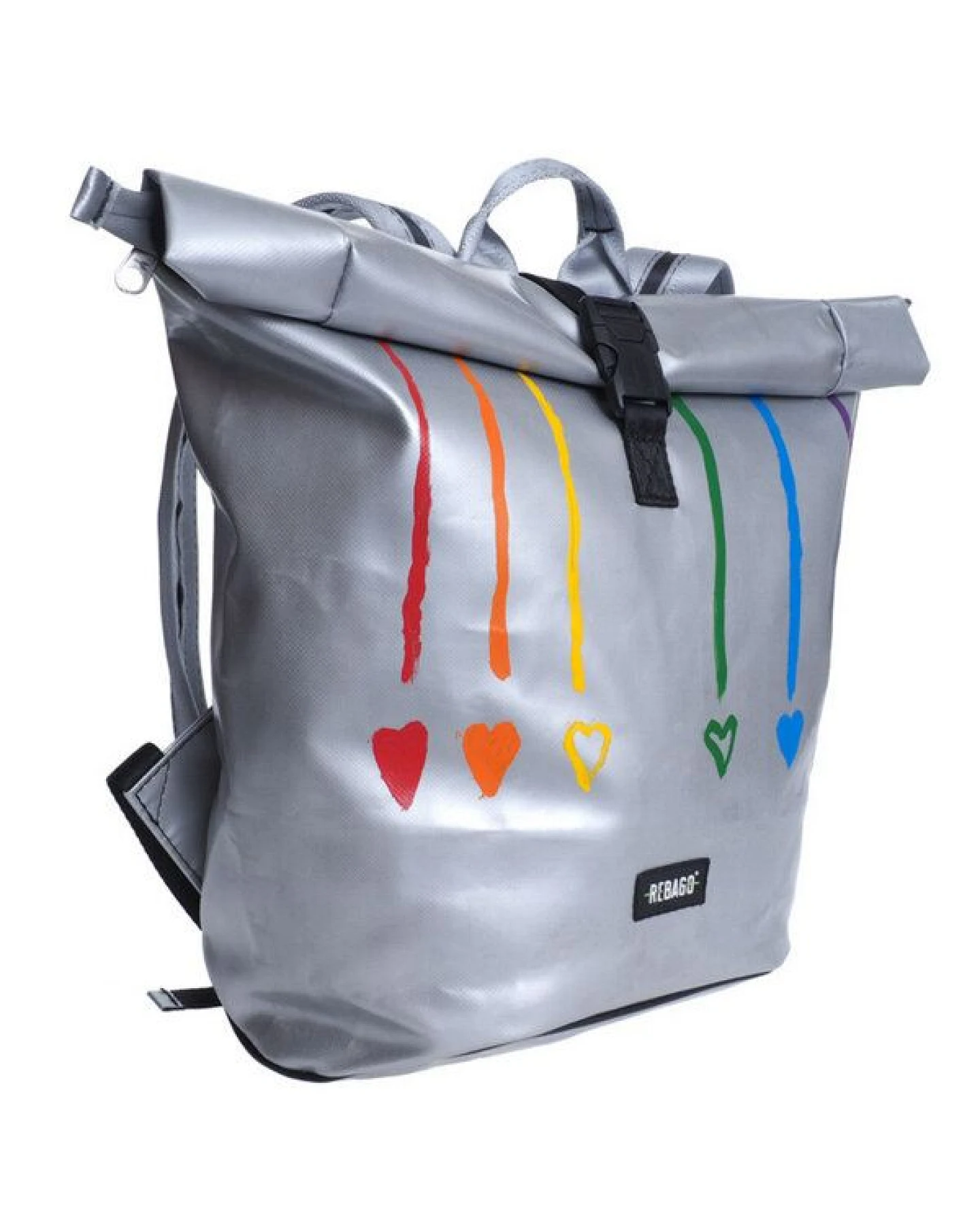 Rebago Rucksack George aus recycelter LKW-Plane – Ansicht 4