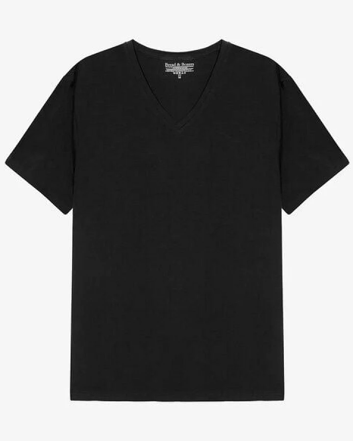 Bread & Boxers Herren V- Neck T-Shirt "MAN - V-NECK SLIM" - Biobaumwolle mit Elasthan - GOTS