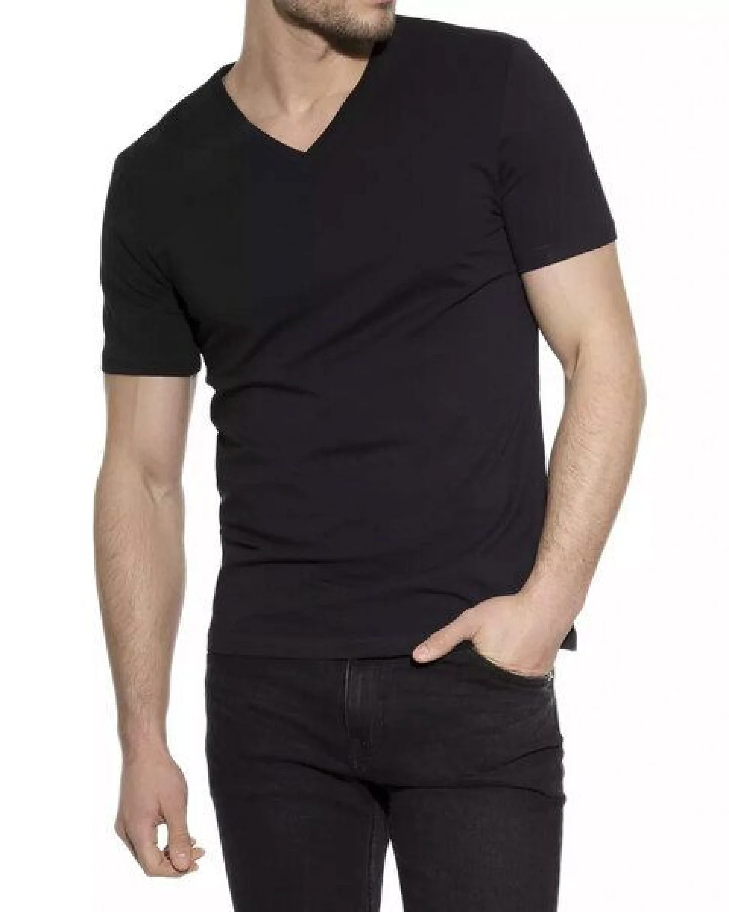 Bread & Boxers Herren V- Neck T-Shirt "MAN - V-NECK SLIM" - Biobaumwolle mit Elasthan - GOTS – Ansicht 2