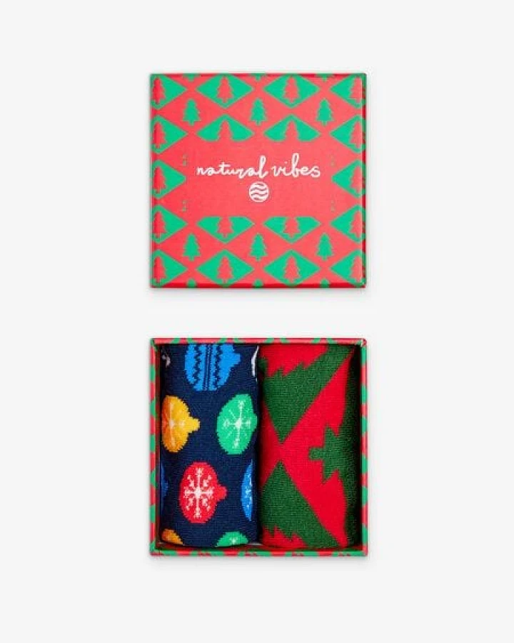 Natural Vibes Christmas Geschenkboxen Socken Edition Bio GOTS