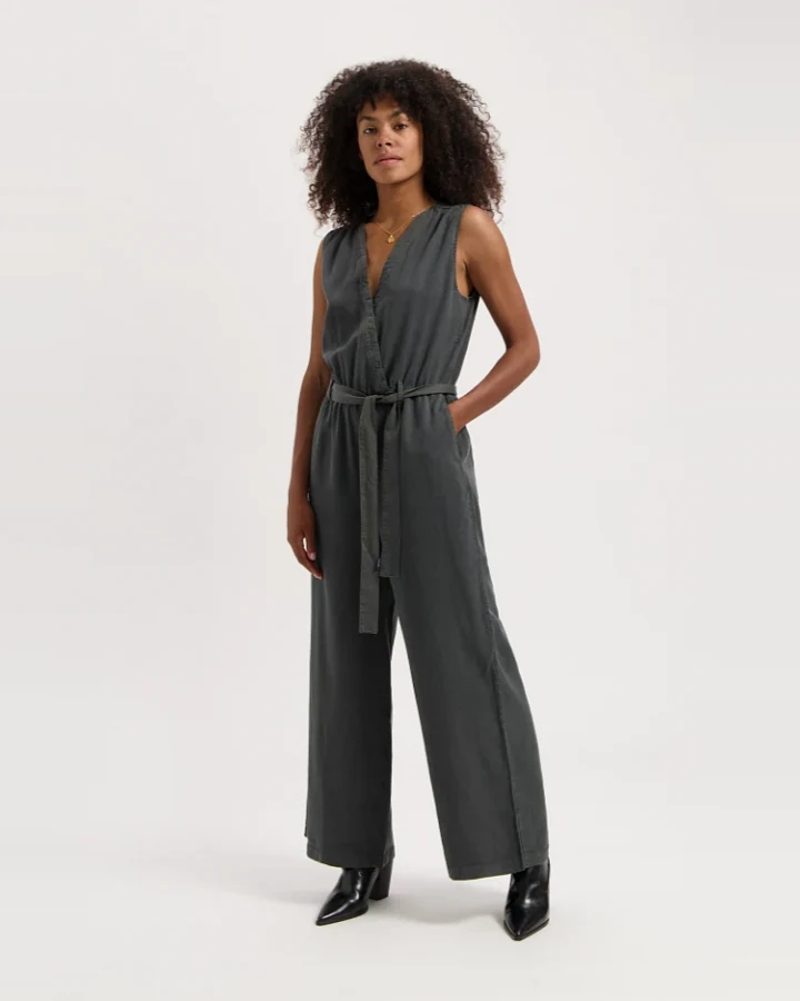 Kuyichi Damen vegan Jumpsuit Sammie Woodland Grey