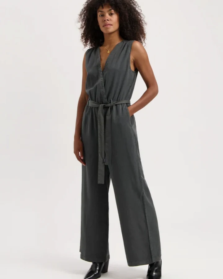 Kuyichi Damen vegan Jumpsuit Sammie Woodland Grey