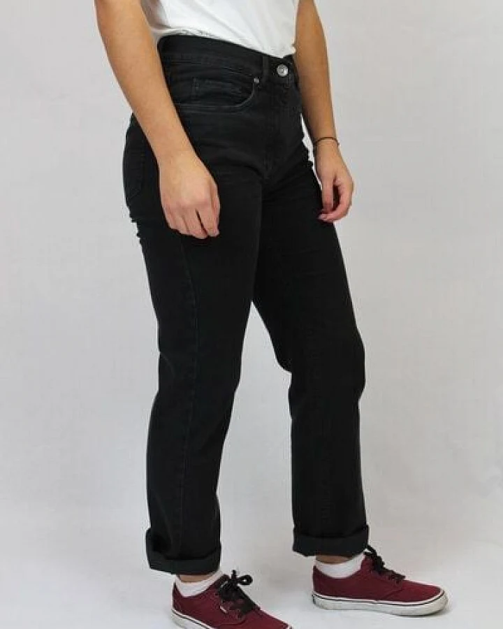bloomers tiefschwarze gerade 5-Pocket Jeans in klassischer Paßform