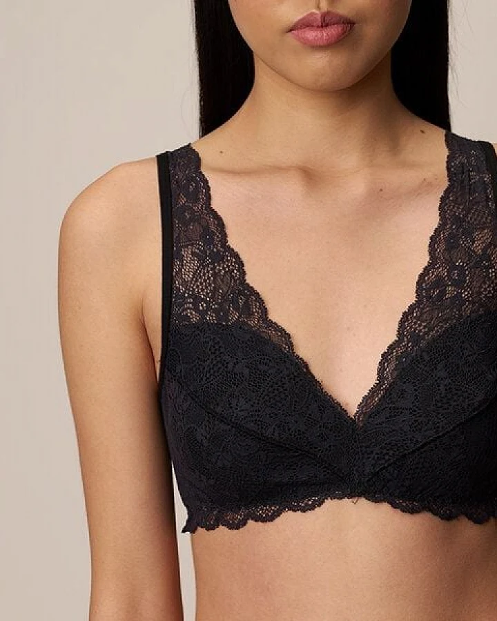 CASAGiN Bralette-BH aus natürlichem Bio-Stoff und weicher Öko-Spitze mit schlichtem Design