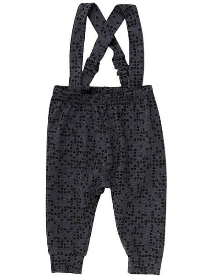 Müsli by Green Cotton Baby Hose mit Trägern *Dreiecke* GOTS zertifiziert
