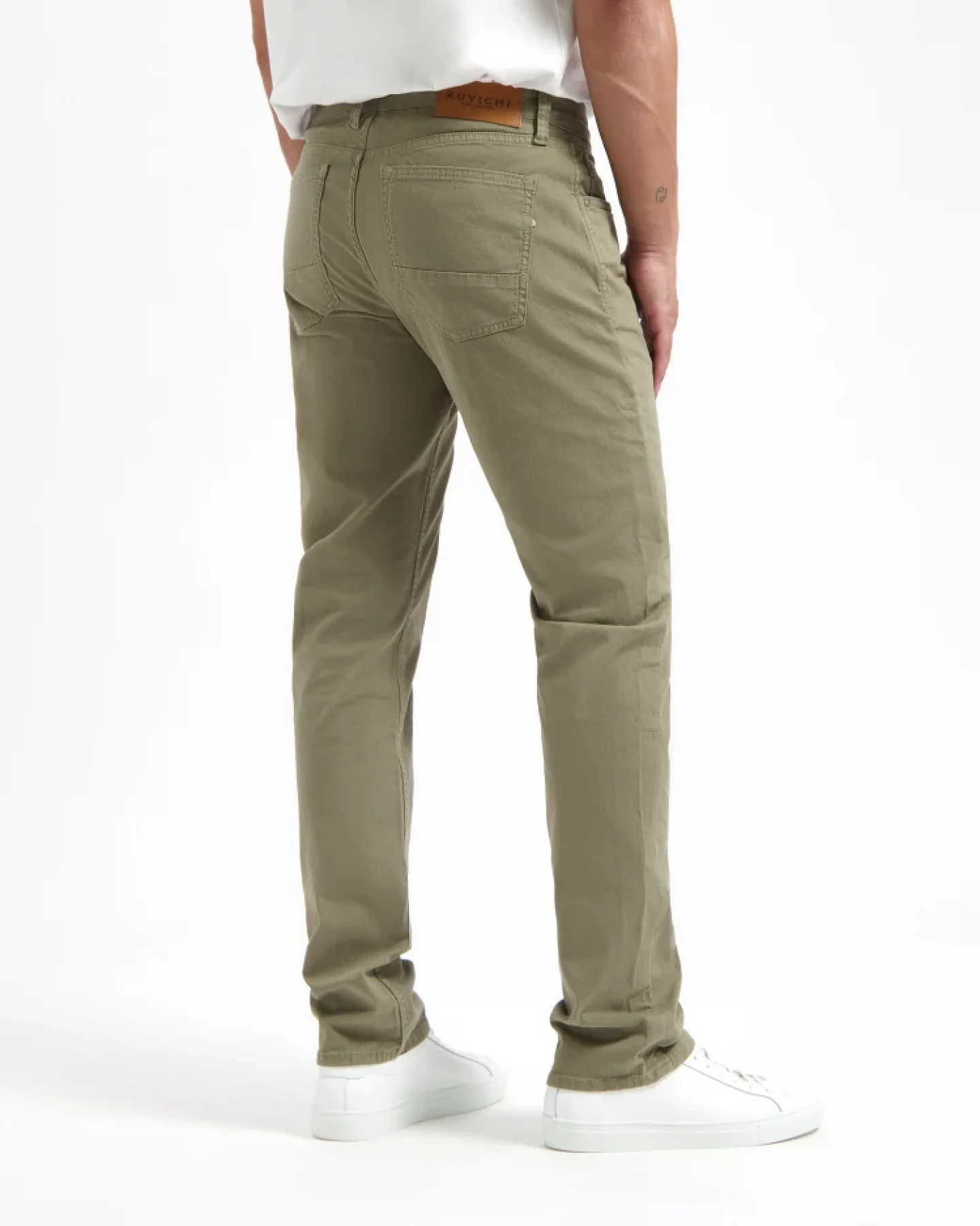 Kuyichi Herren vegan Jeans Nick Straight Army Green – Ansicht 2
