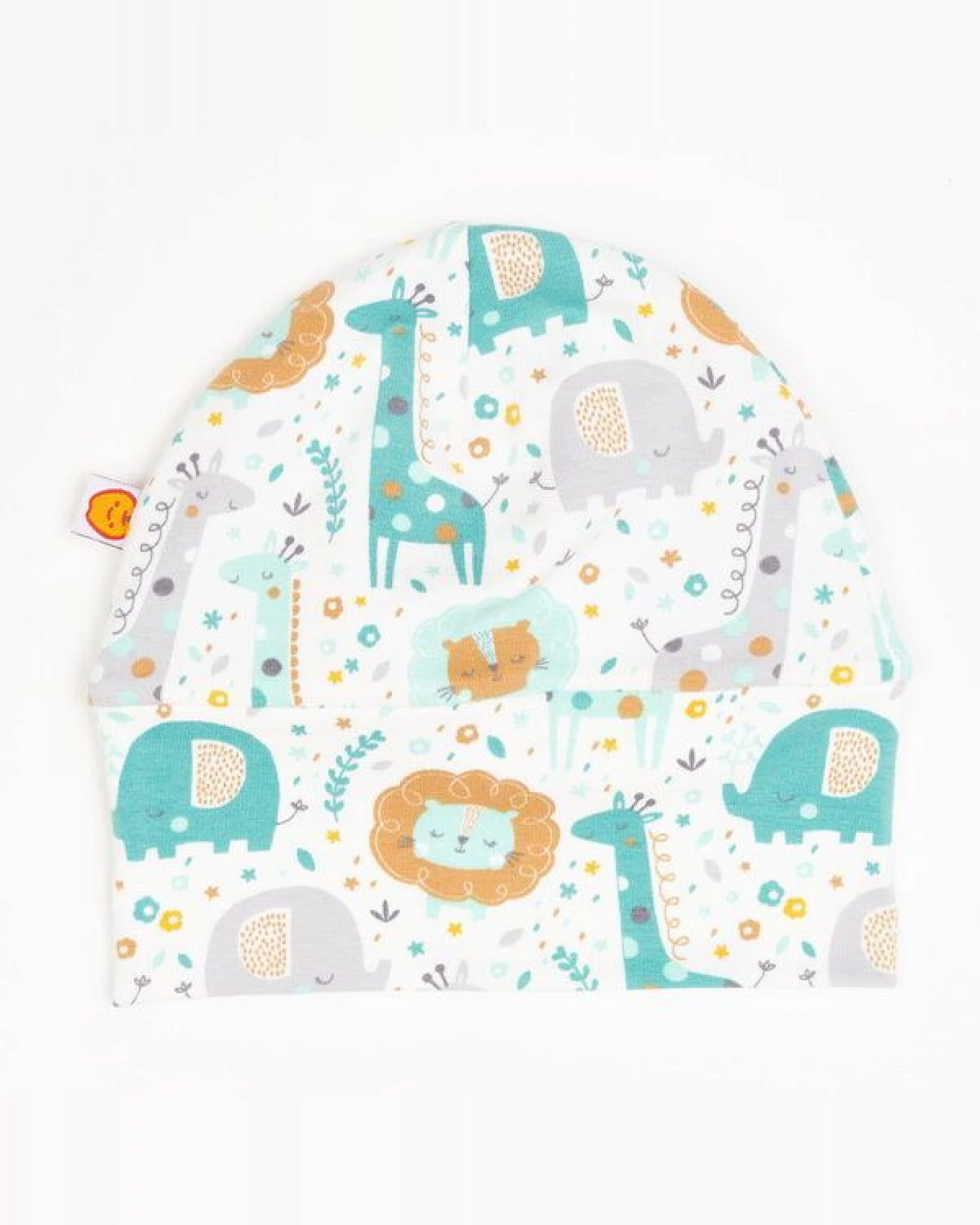 Cheeky Apple Gefütterte Baby-Haube aus Bio-Baumwolle "Mini Jungle – Ansicht 2