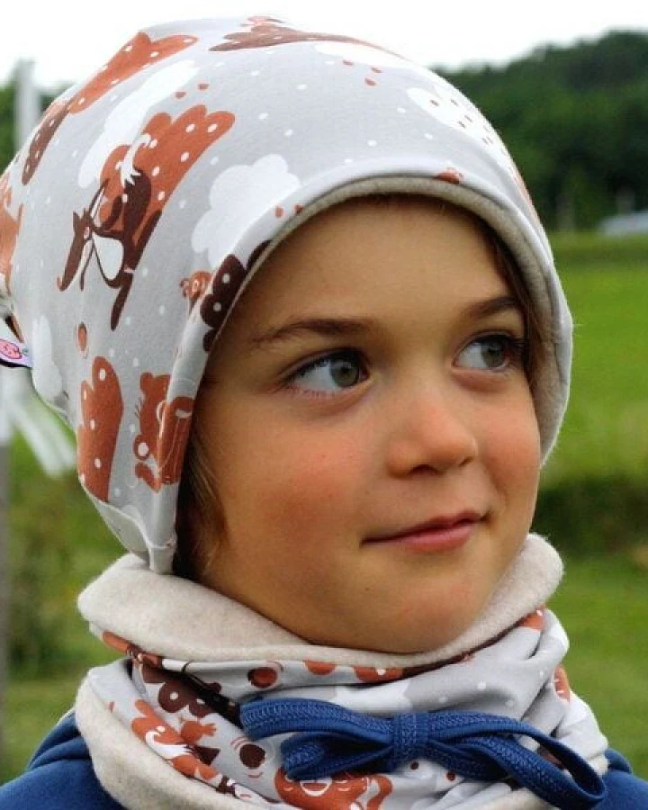 Cheeky Apple Gefütterte Beanie-Haube aus Bio-Baumwolle "Yo-yo