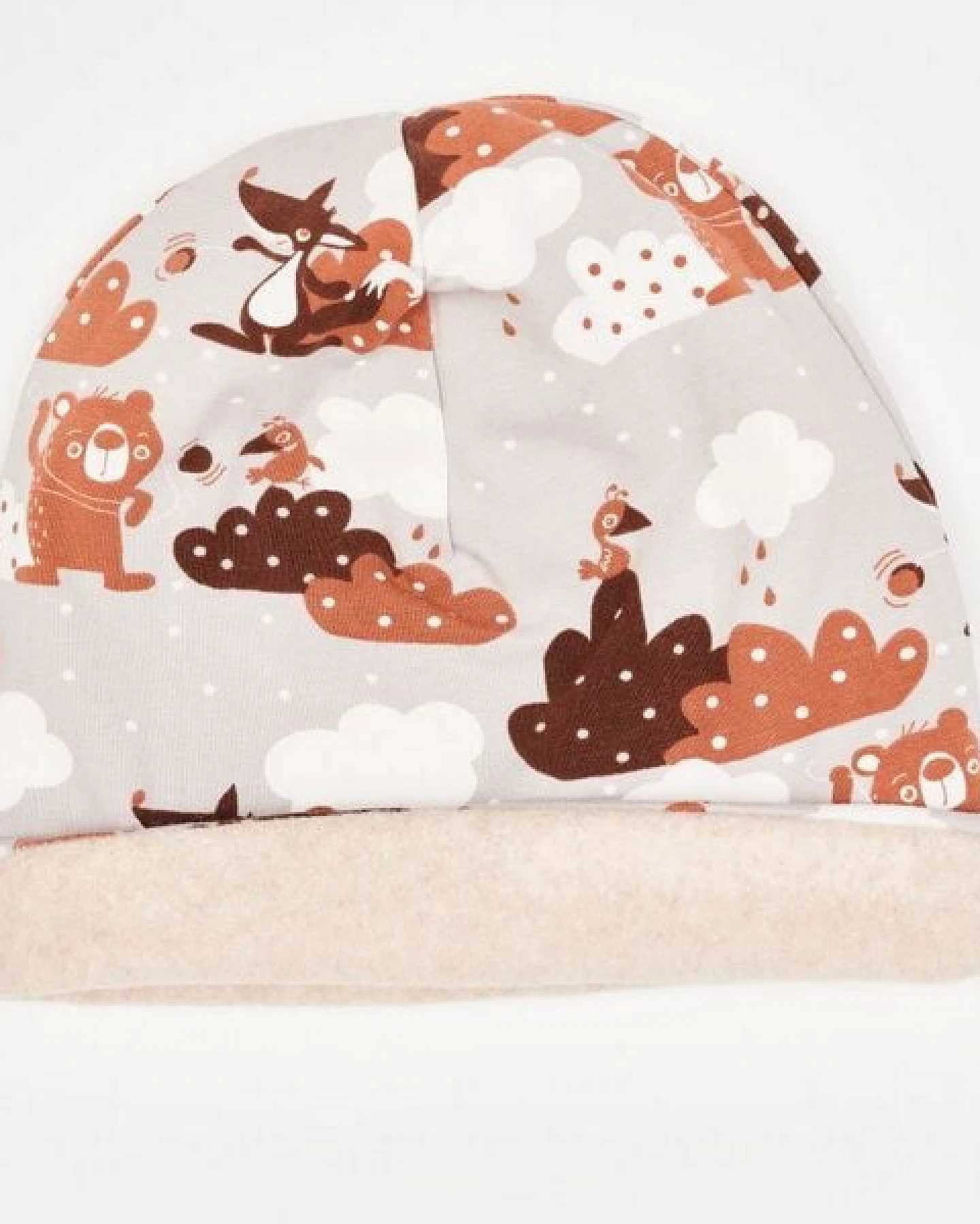Cheeky Apple Gefütterte Beanie-Haube aus Bio-Baumwolle "Yo-yo – Ansicht 3