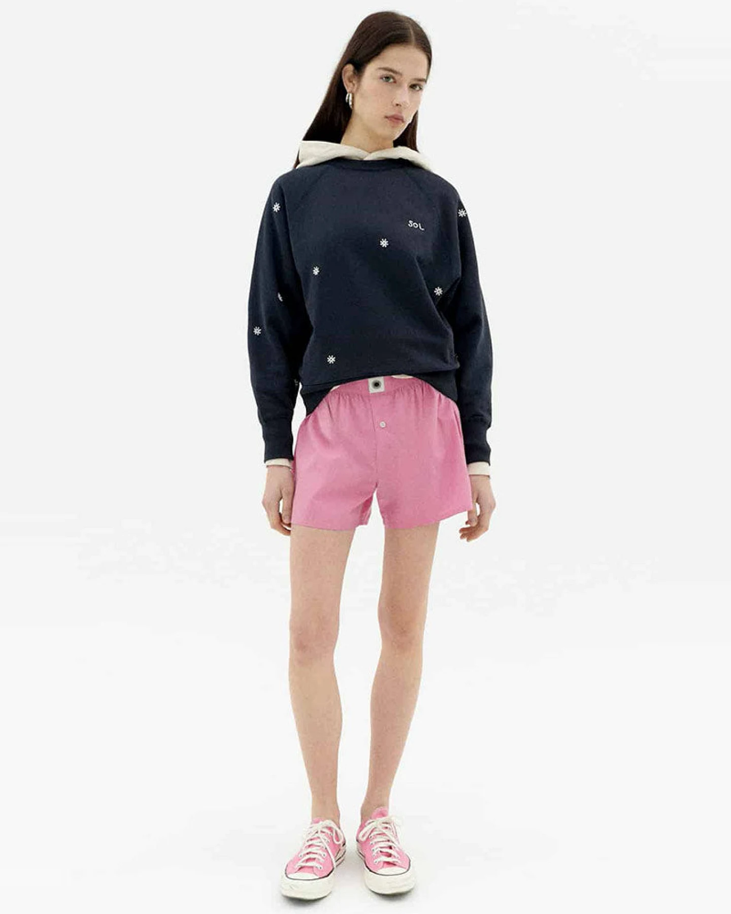 Thinking MU Damen vegan Sweatshirt Bonnie Sol Marineblau – Ansicht 2