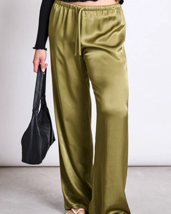 JAN 'N JUNE Damen vegan Fris Hose Woody Olivgrün