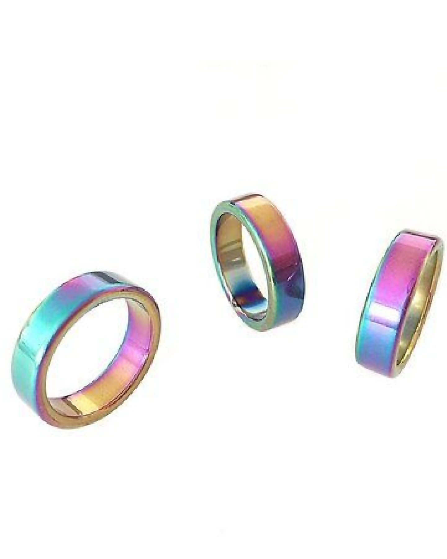 Crystal and Sage Hematit Ring in Regenbogenfarben – Ansicht 2