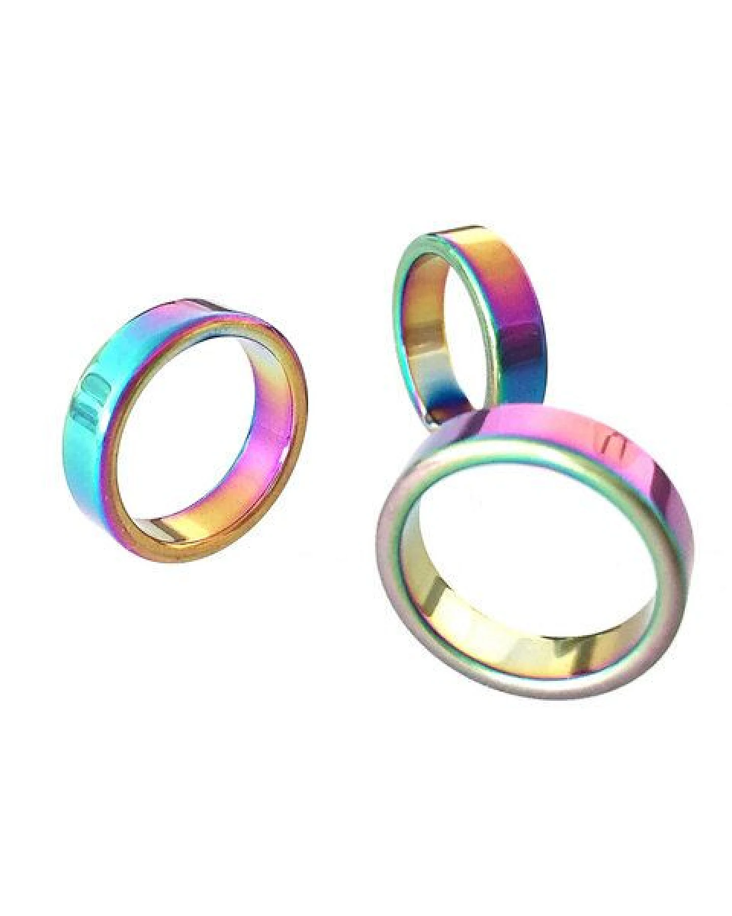 Crystal and Sage Hematit Ring in Regenbogenfarben – Ansicht 3