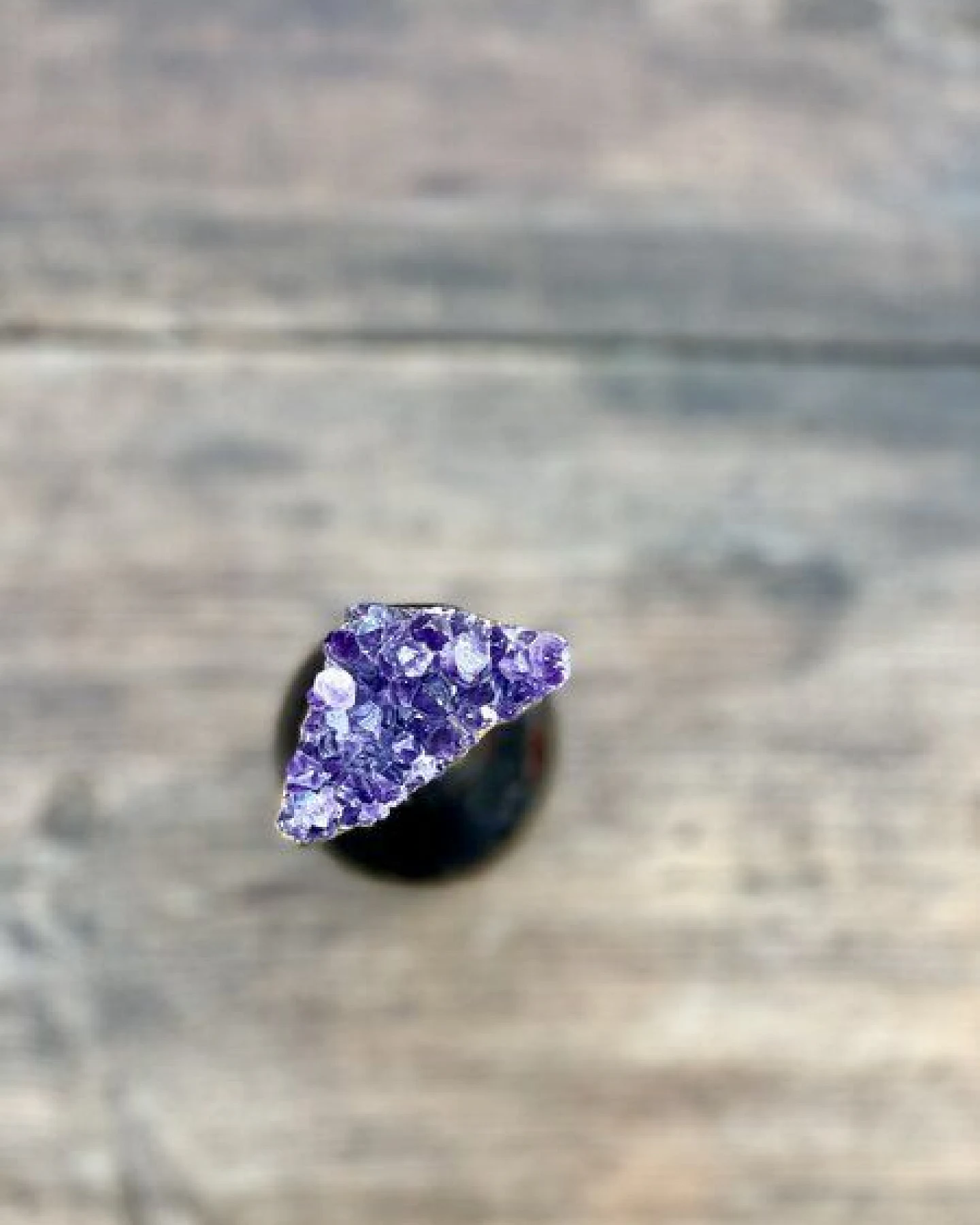 Crystal and Sage Amethyst Weinflaschen Verschluss Stopper vergoldet – Ansicht 2
