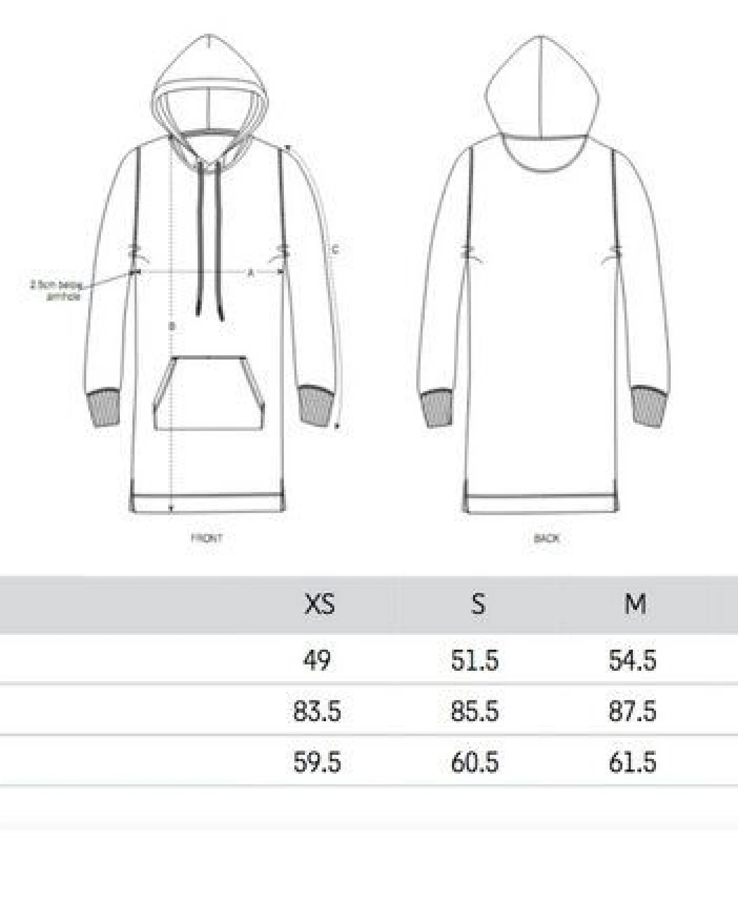 University of Soul Damen Hoodiekleid aus Bio-Baumwolle "Saidy" – Ansicht 2