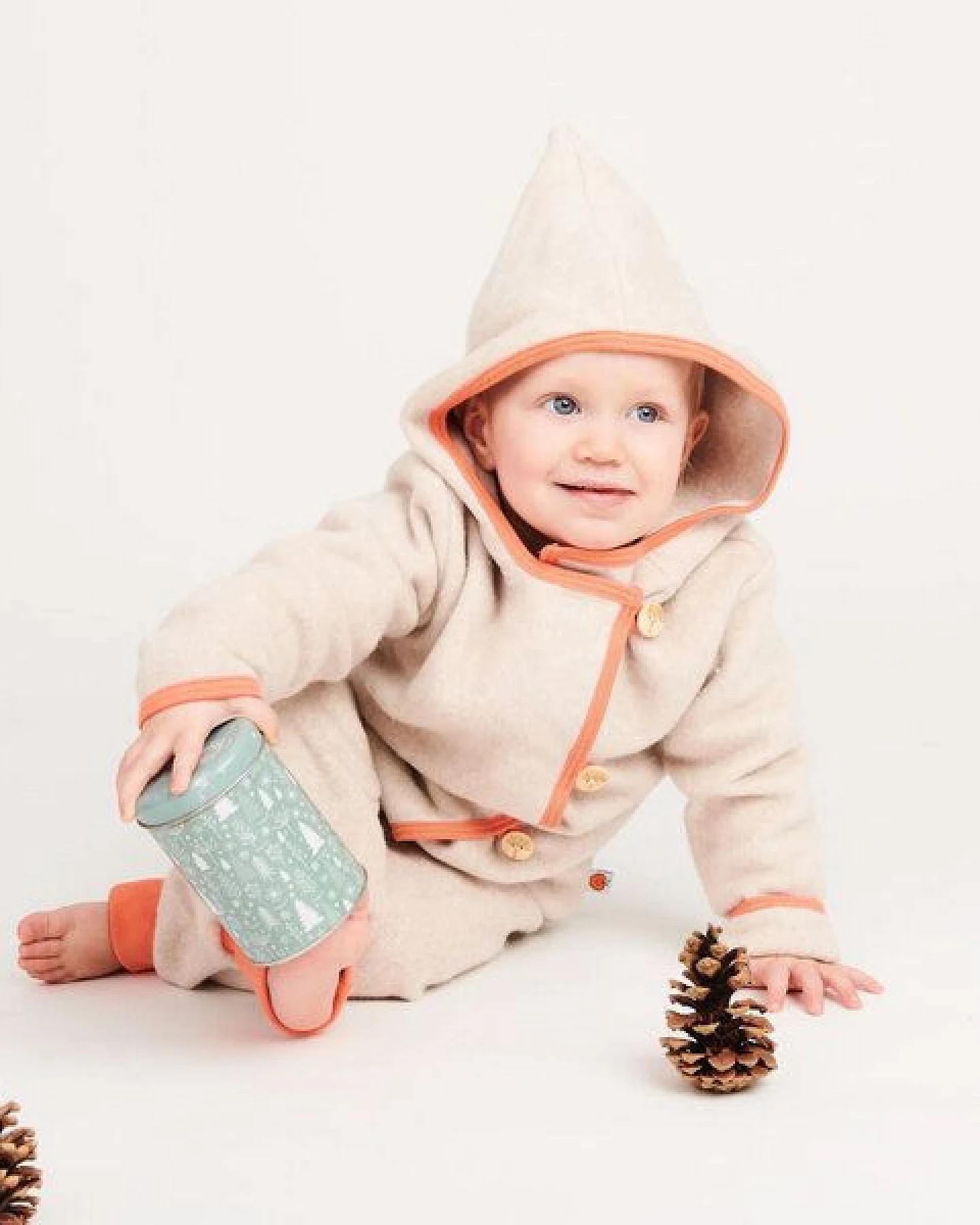 Cheeky Apple Fleece-Pumphose aus Bio-Baumwolle "Fleece Nude meliert" – Ansicht 4