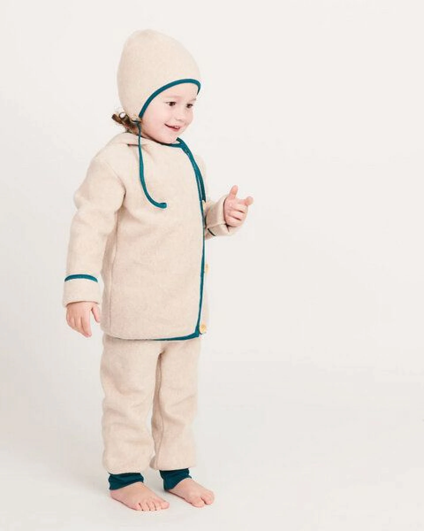 Cheeky Apple Fleece-Pumphose aus Bio-Baumwolle "Fleece Nude meliert" – Ansicht 4
