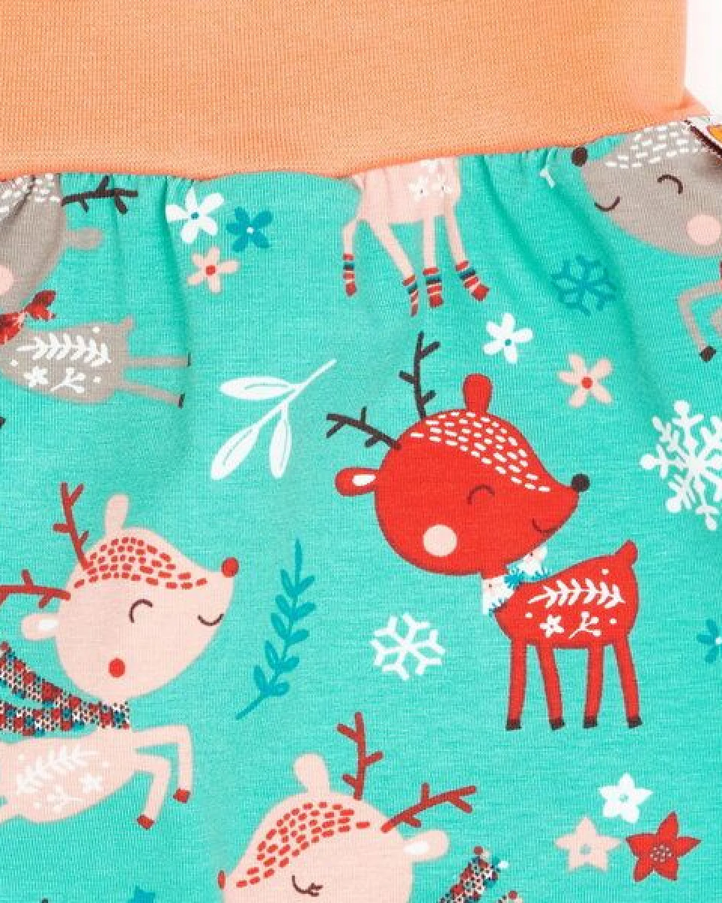 Cheeky Apple Strampelhose aus Bio-Baumwolle "Winterreh" – Ansicht 4