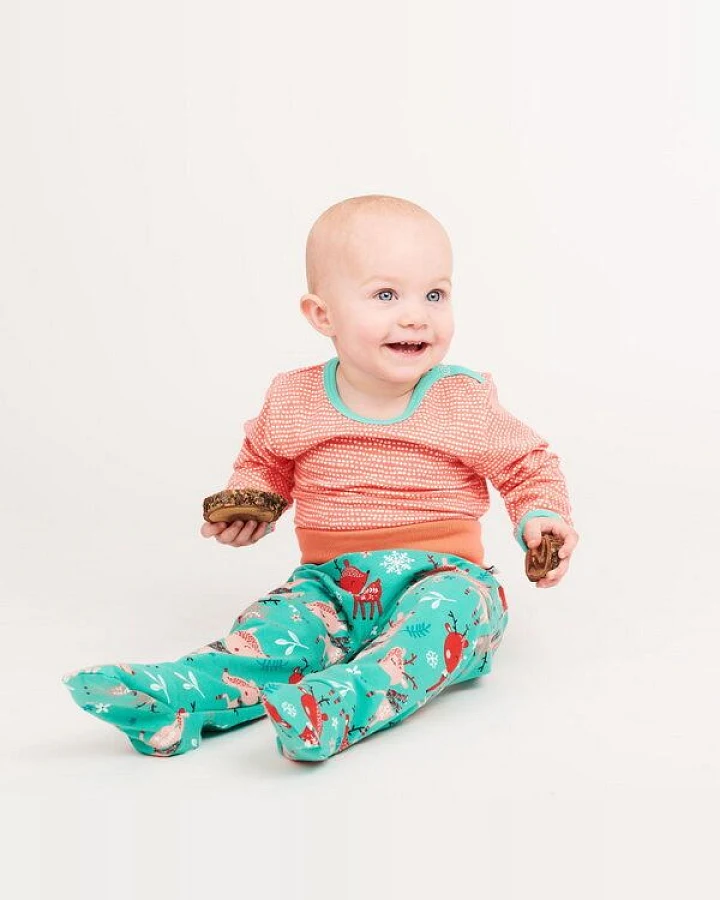 Cheeky Apple Strampelhose aus Bio-Baumwolle "Winterreh"