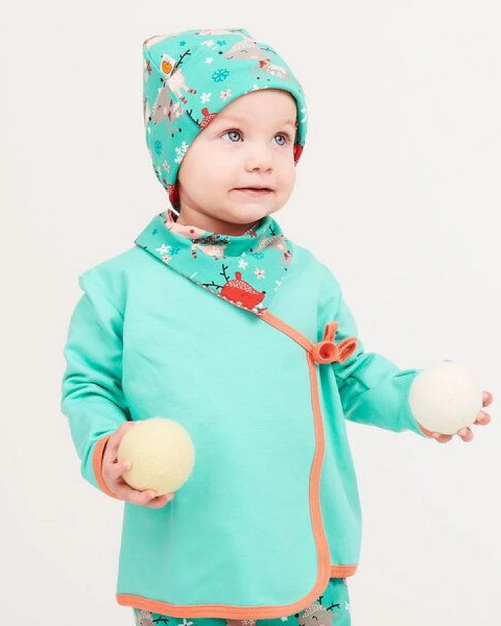 Cheeky Apple Wickeljäckchen aus Bio-Baumwolle "Kuschelsweat Uni"