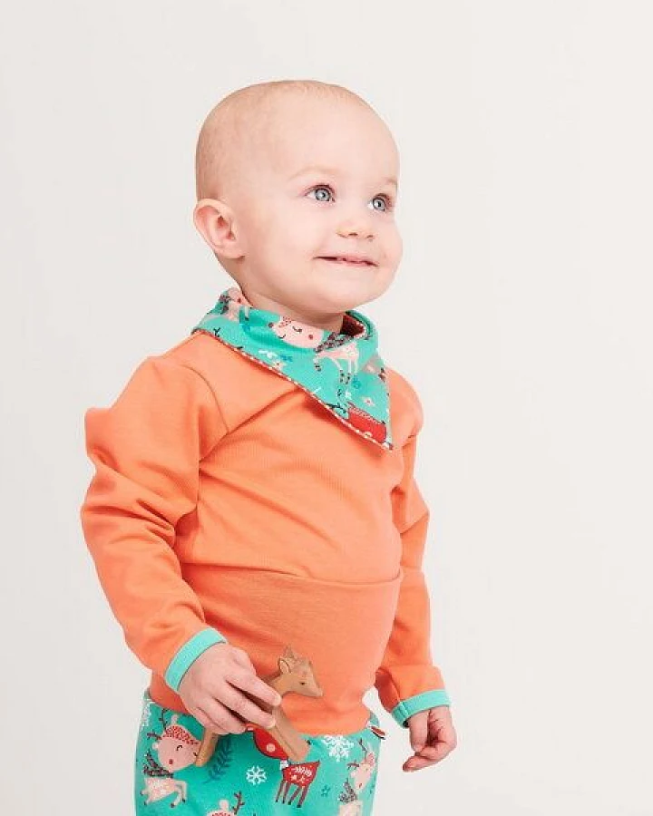 Cheeky Apple Langarm-Body aus Bio-Baumwolle "Jersey Uni"