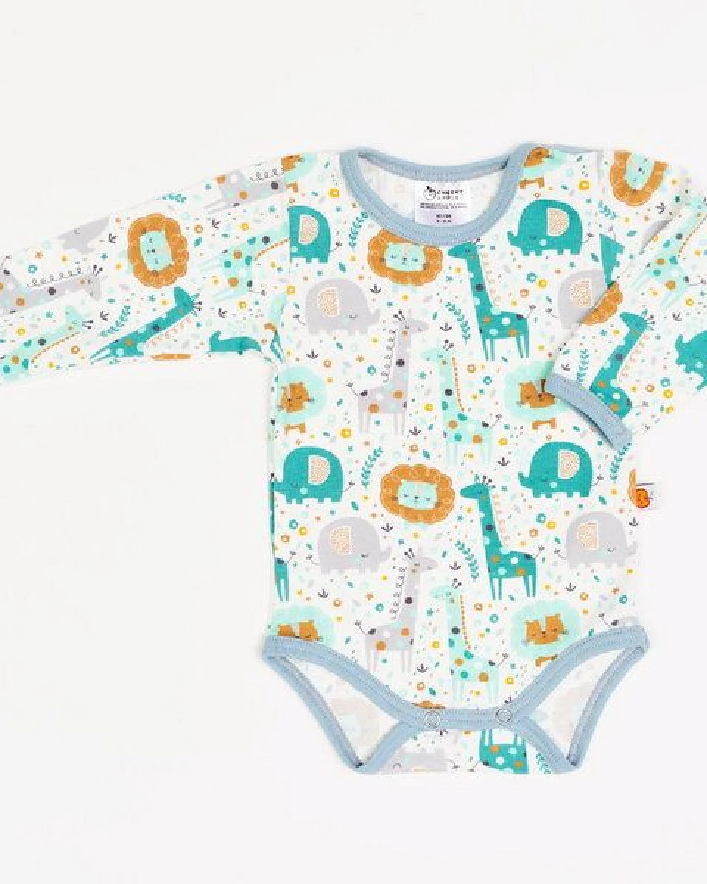 Cheeky Apple Langarm-Body aus Bio-Baumwolle "Mini Jungle" – Ansicht 2