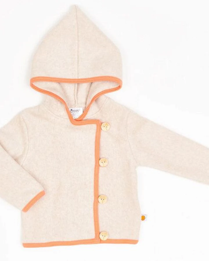 Cheeky Apple Fleecejäckchen aus Bio-Baumwolle "Fleece Nude Meliert"