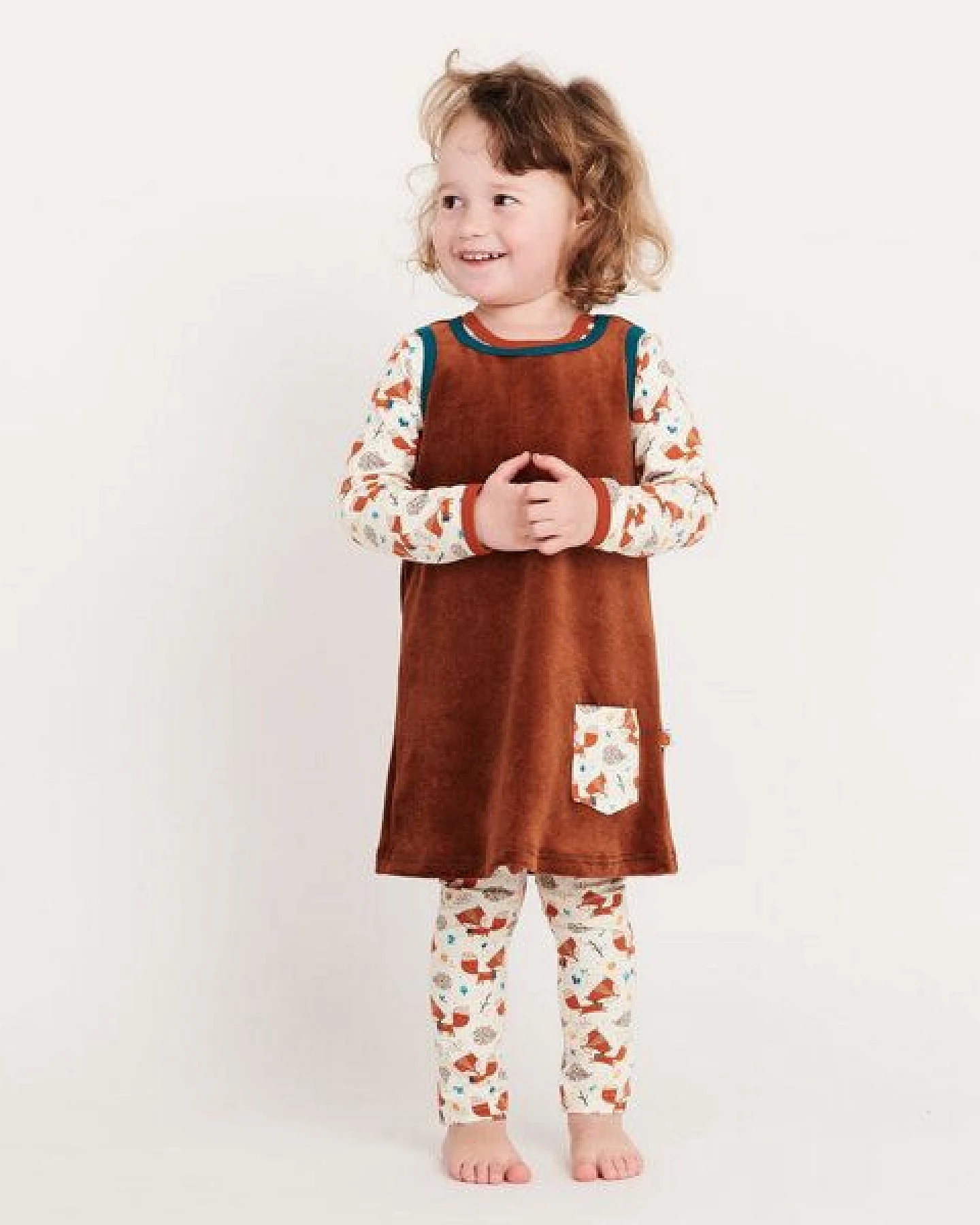 Cheeky Apple Langarm Baby-Shirt aus Bio-Baumwolle "Fuchs & Igel" – Ansicht 4
