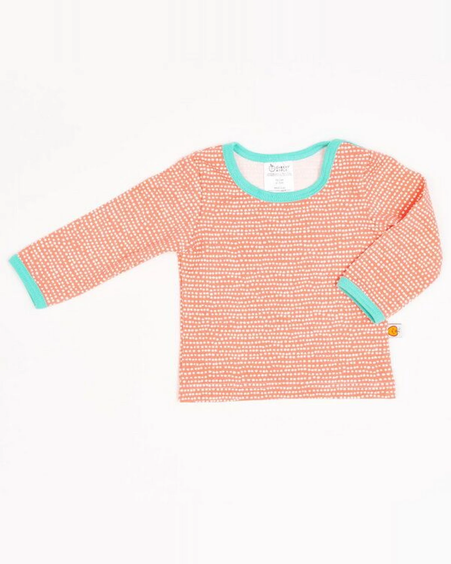 Cheeky Apple Langarm Baby-Shirt aus Bio-Baumwolle "Dotted Lines" – Ansicht 2